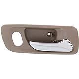 For Honda Accord 1998 99 00 01 2002 Interior Door Handle Front, Passenger Side Beige bezel with chrome lever | With Door Lock Hole | Trim:All Submodels | HO1353118 | 72125S84A01ZC