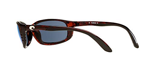 image for Costa Del Mar Men's Brine Polarized Oval Sunglasses, Tortoise/Grey Blu