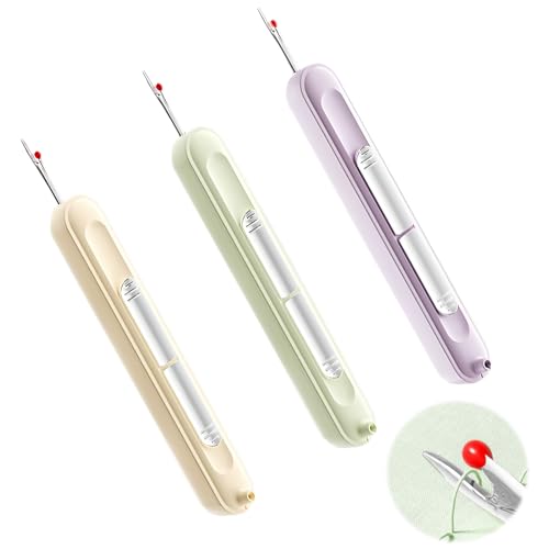 Aihoom 3pcs Enhebrador de Agujas y Descosedor Multifuncional – Set Automático para Máquina de Coser y Coser a Mano, Ideal para Costura, Proyectos DIY y Personas Mayores