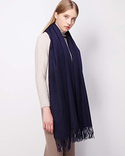 RIIQIICHY 100% Cashmere Scarf Pashmina Shawls and Wraps for Women Warm Winter More Thicker Soft Scarves4