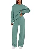 XIEERDUO Sweatsuits Women 2 Piece Outfit Matching Lounge Sets Fall Outfits 2025 Winter Clothing Airport Outfits Fall Fashion Must Haves Luxury Outfit Track Suits Lake Blue L