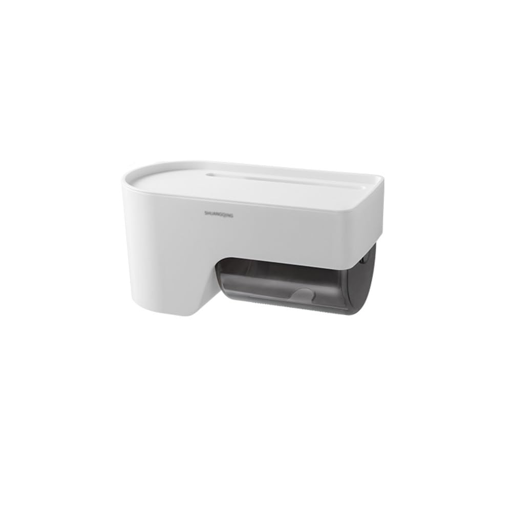 Tissue Case Tissue Box with Shelf on Top Holder for Bathroom Countertops Tissue Dispenser