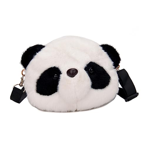 Sac à bandoulière panda en peluche doux pour petites filles