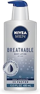 Nivea Men Breathable Body Lotion, 48 Hour Hydrating Lotion, Men's Lotion, 13.5 Fl Oz Bottle