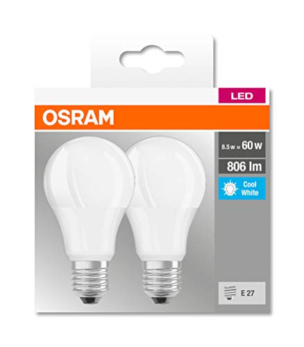 Osram Lamps LED Bulb, 8.5 W, Cool White, 2, Cold White, 60W-Ersatz - Image 2