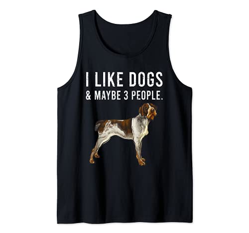I Like German Wirehaired Pointer Dogs And Maybe 3 People Tank Top, Black