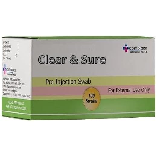 Clear & Sure Antiseptic Cleaning Swabs 100 Pack