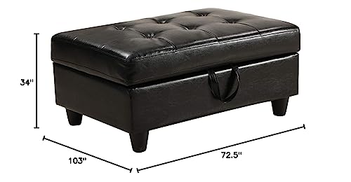 DHHU Sectional Couch L Shape Sofa, Living Room Furniture Sets with Storage Seat, Upholstered Sectional Set Sectionals Sofa with Ottoman, for Home Apartment Office