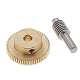  B Baosity 0,5 Modul Messing Schneckenwelle 60 Zahn Schneckenrad Zahnwellen Getriebewelle