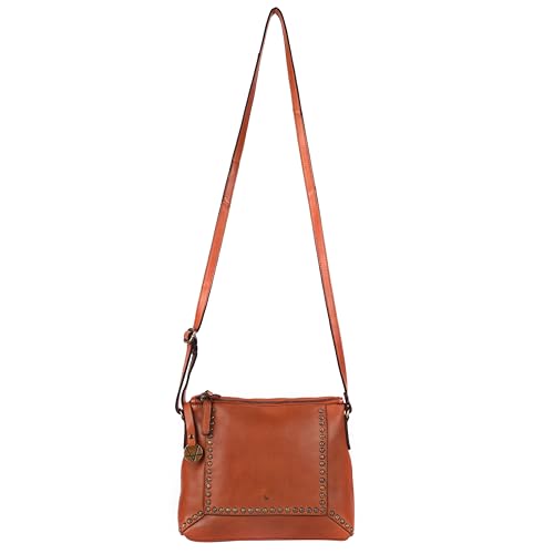 Image of Genuine Italian Leather Boho Studded Crossbody Sling Bag - Stylish, Durable, & Perfect for Everyday Use for women