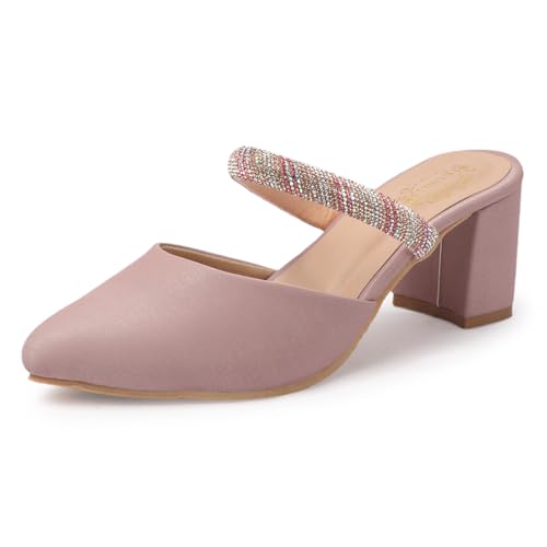 Image of Denill Women's latest Collection Block Heels Fashion Sandals for Women & Girls & stylish & Comfortable With Non Slip Sole