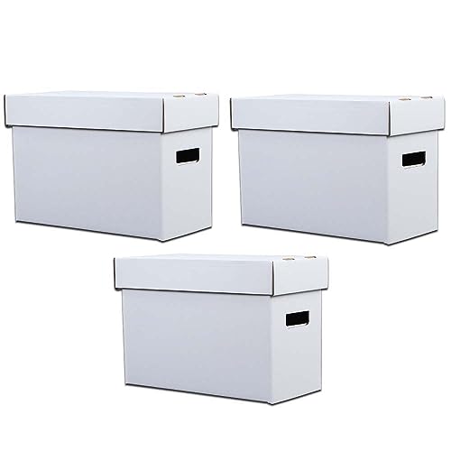 CNNELL 3 Pack Comic Book Storage Box - Holds 150-175 Comics, Collapsible, Stackable, Moistureproof, Archival Cardboard