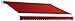 12 ft. Key West Full Cassette Manual Retractable Awning (120 in. Projection) Red
