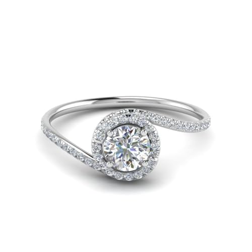 Bague de fiançailles en argent sterling avec pierre personnalisable de taille 47 à 70