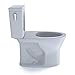 TOTO CST746CEMG#01 Drake Two-Piece Elongated Dual Flush 1.28 and 0.8 GPF DYNAMAX TORNADO FLUSH Toilet with CEFIONTECT, Cotton White