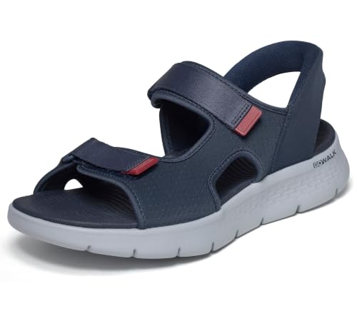 Image of Skechers Men's Slip-Ins: Go Walk Flex Easy Entry Sandal | Hands Free Slip-Ins, Contoured Goga Mat Footbed, Ultra Go Cushioning, Machine Washable
