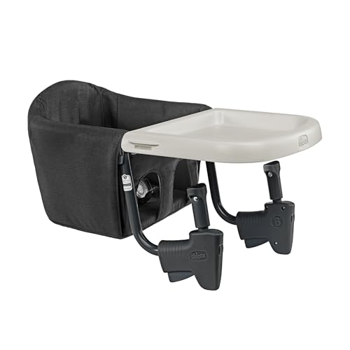Image of Chicco FastLock Go Hook-On High Chair with Carry Bag, Portable High Chair for Babies and Toddlers, Sets up in Seconds, Black /Black