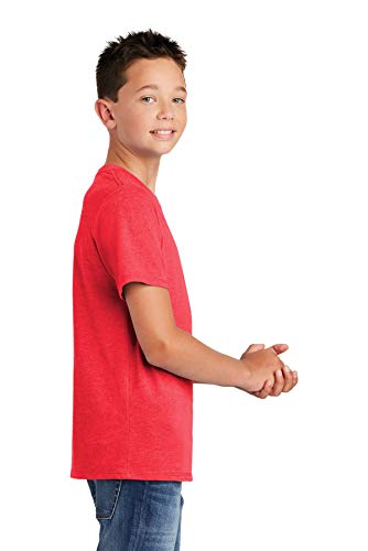 District Youth Perfect Tri ® Tee. DT130Y L Red Frost2