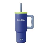 Simple Modern Personalized Kids 24 oz Tumbler with Handle and Silicone Straw Lid | Spill Proof Reusable Stainless Steel Bottle | Gift for Kids Boys Girls | Trek Collection | Asteroid