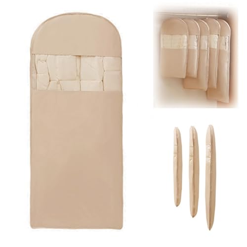 Long Hanging Storage Bags Space Saver Bag for Clothing, Suits and Jackets, Coat, Clothes Protector Compression Bags for Closet Garment Organizers, Reusable & Easy to Use(130 x 58 x 22 cm)