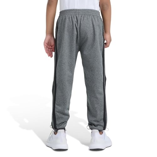 Image of adidas Boys 3-Stripe Jogger Pants | Big and Little Kids | 100% Polyester Athletic Training Pants with Elastic Waistband