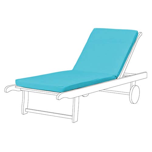 Outdoor Garden Sun Lounger Pad/Cushion 3 Pack in Turquoise, Comfortable and Lightweight. Great for Indoors and Outdoor Use, Made from Water Resistant Material.