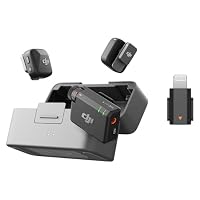 DJI Mic Mini (2 Sender + 1 Empfänger + Ladeschale) mit Mic Mini Handy-Adapter (Lightning), Ultraleicht, Detailreicher Audio, 48 Std. Nutzung, Geräuschunterdrückung, Wireless Mikrofon, Vlog, Streaming – Ansicht 1