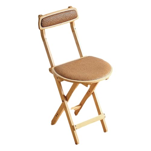 JFGCTYHXY Taburete Plegable, Sin Montaje, Ahorra Espacio, Ideal for Cocina, Bar, cafetería o Comedor(Wood,48cm)