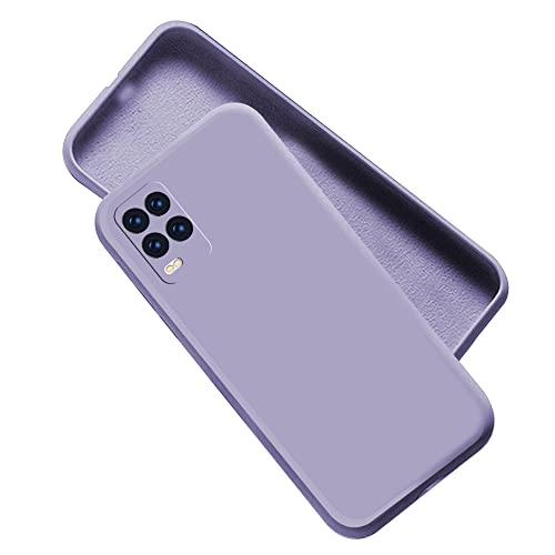 Image of A rtistque Liquid TPU Silicone Matte Shockproof Flexible with Camera Protection Soft Back Cover Case for Realme 8 - Purple