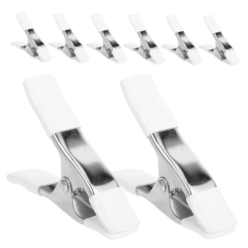 Holibanna Backdrop Clips 8pcs Spring Clamps PVC Coating Large Strong for Photography Crafts