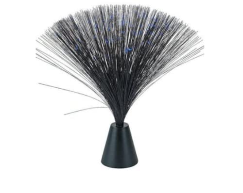 anso Lampada a LED multicolore da 35,5 cm, in fibra ottica, luce stellata, decorazione notturna (nero)