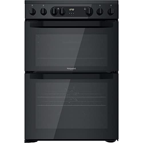 60cm Double Oven Electric Cooker - Black