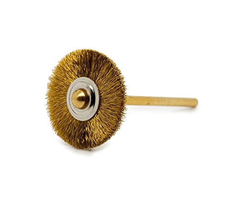 Image of Brass Wire Small polishing, Griding Brush HP Shaft O 22 mm, Wire O 0.1 mm