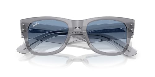 Ray-Ban RB0840S Mega Wayfarer Square Sunglasses, Transparent Grey/Clear Gradient Blue, 51 mm - image 5