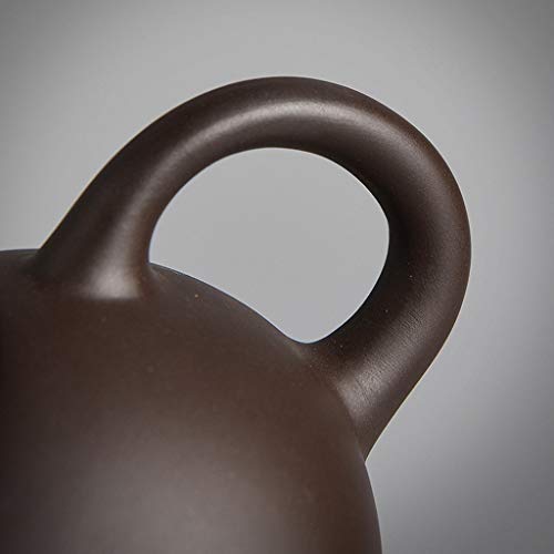 KOBI Conjunto de chá Kung Fu de cerâmica natural, 1 bule de chá com 4 xícaras de chá e tapete de chá