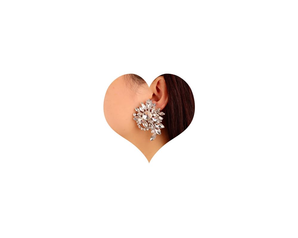 Rhinestone Earrings for Women Large Dangling Crystal Earrings Jewelry for Prom Party Halloween Christmas Gift