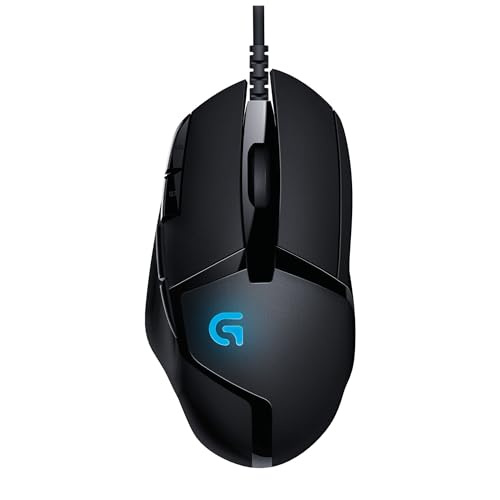 Logitech G402 Hyperion Fury Wired Gaming Mouse, 4,000 DPI, Lightweight, 8 Programmable Buttons, DPI Switch Button, Compatible with PC/Mac - Black
