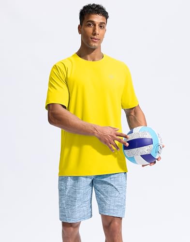 Image of G Gradual Men's Sun Protection Swim Shirt UPF 50+ Rash Guard Short Sleeve Quick Dry Water Hiking Workout Shirts for Men
