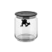 A di Alessi - Dream Factory Gianni Storage Jar with Lid by Mattia Di Rosa Size: Small, Color: Black