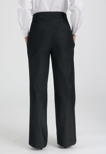 Jessica London Women's Plus Size Slubbed Denim Trouser2