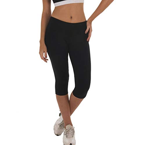 Yoga Pants Women's Autumn And Winter Yoga Pants High Waist Fashion Solid Color High Elasticity Leggings Slim Fit and Comfortable Sports Trousers Women's Running Capris Cropped Trousers (Black,XL)