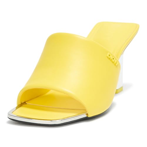 DKNY Women's Kelley Square Toe Heeled Sandal Mule Flat