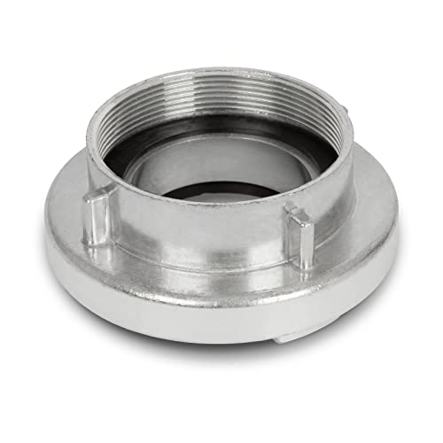 EBERTH 3' Festkupplung mit IG Storz B, Schlauchkupplung in 3 Zoll, Durchmesser Innengewinde 87mm, Hochdruckkupplung, Feuerwehrkupplung, Storz Kupplung aus Aluminium inklusive Dichtung, Storz 75-B