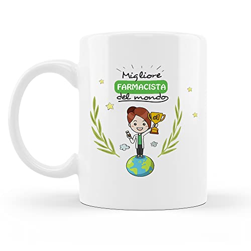 Mug Mug - Best PHARMACIST - of the World - Gifts Ideas, White, 1 Unità (Confezione da 1)