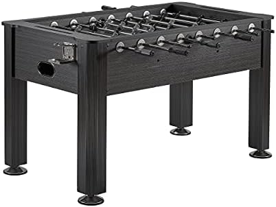 Sport Squad 56in Foosball Table - Adult Size Soccer Table - MDF Wood Foosball Table for Kids & Adults - Bar Game Table, Game Room for Home - Easy Assembly, Built Tough for High Volume Play,Charcoal