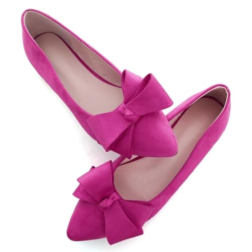 Image of Stunner Womens Flats Fashion Pointed Toe Bowknot Ballet Flats Cute Slip On Dress Flats Comfortable Party Wedding Flats2