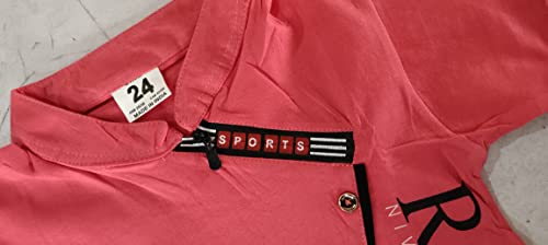 Image of NIVIK Printed Cotton T-Shirts. Stand Collar T-Shirt for Boys