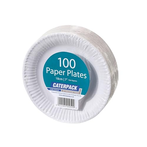 Caterpack by Robinson Young Plates 18cm White, 100 pack