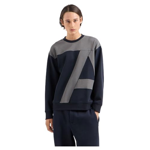 Armani Exchange mens Limited Edition a Line Logo Stretch Cotton Poly Sweatshirt