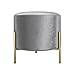 s Podnóżek Aksamitny podnóżek Okrągły stołek do stóp Stołek do wymiany butów Stołki toaletowe s do salonu s do sypialni, elegancki szary-40x43cm